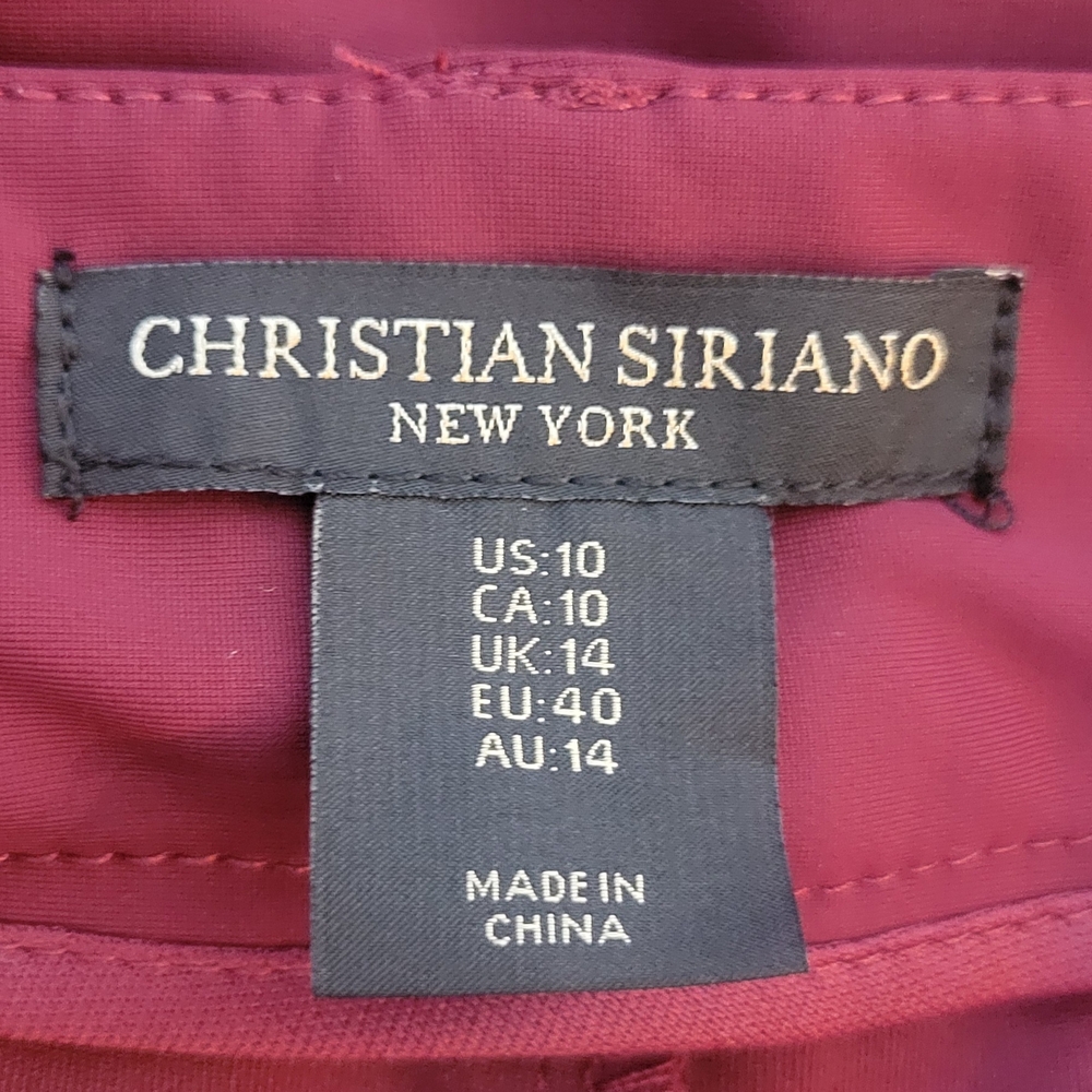 Christian Siriano Burgundy Dress